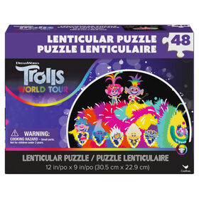 Trolls World Tour, Puzzle lenticulaire (3D) de 48 pièces