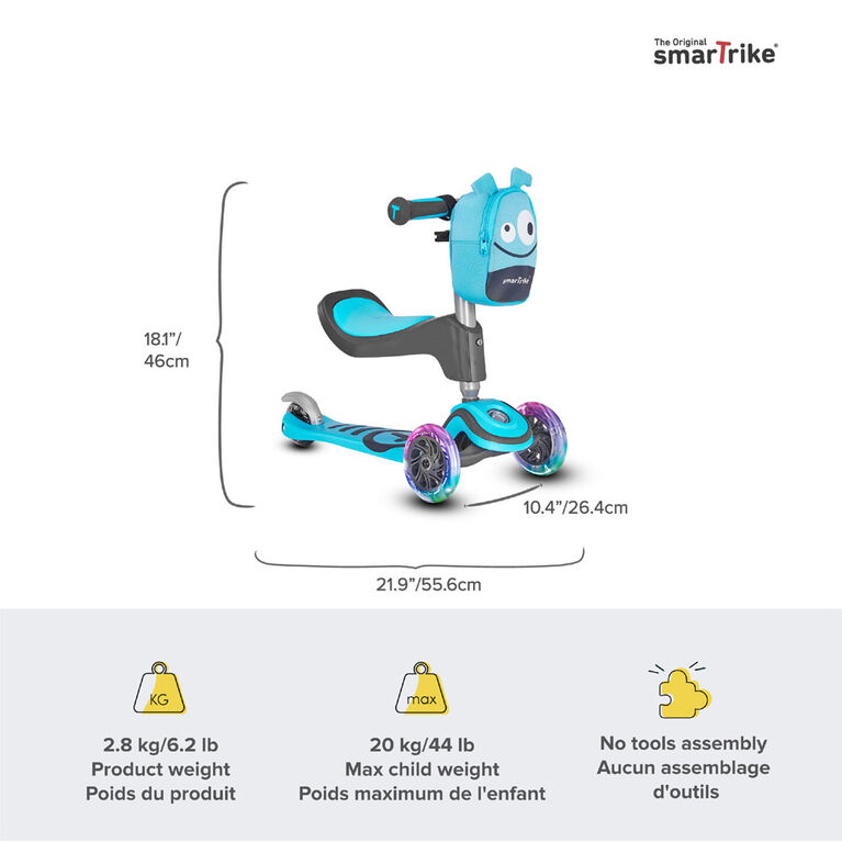 smarTrike - T1 scooTer - Bleu - Notre exclusivité