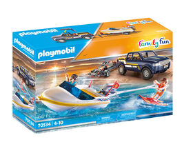 Playmobil Family Fun - Pick-Up with Speedboat