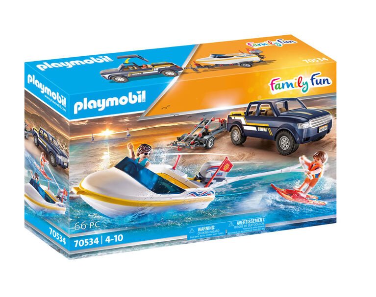 Véhicule tout terrain et bateau, Playmobil Family Fun