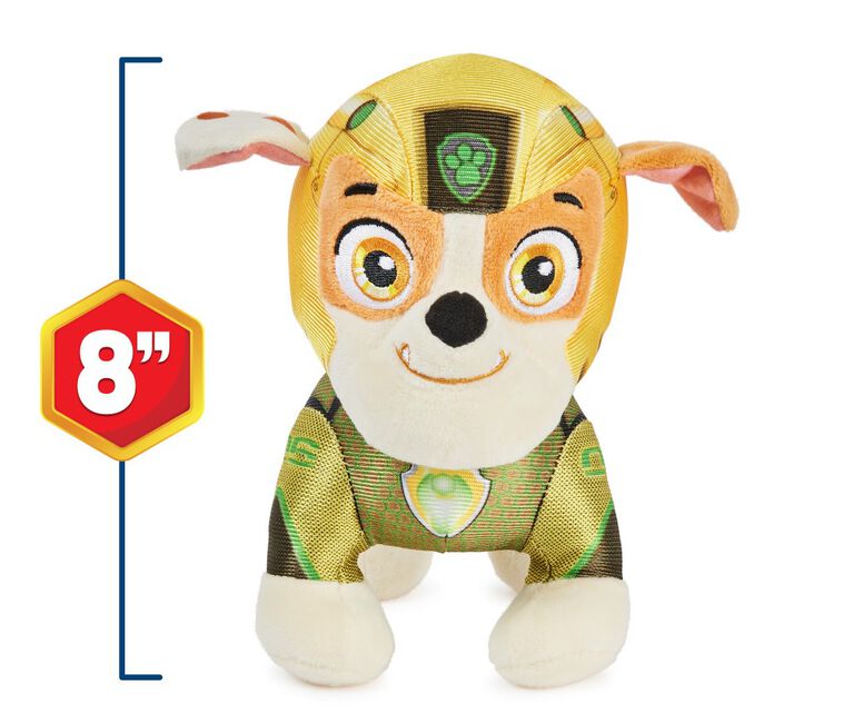 PAW Patrol, Aqua Pups Rubble, Stuffed Animal Plush Toy, 8-inch