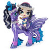 Hatchimals Pixies Riders, Black Glitter Lily Pixie and Seastallion Glider Hatchimal Set with Mystery Feature