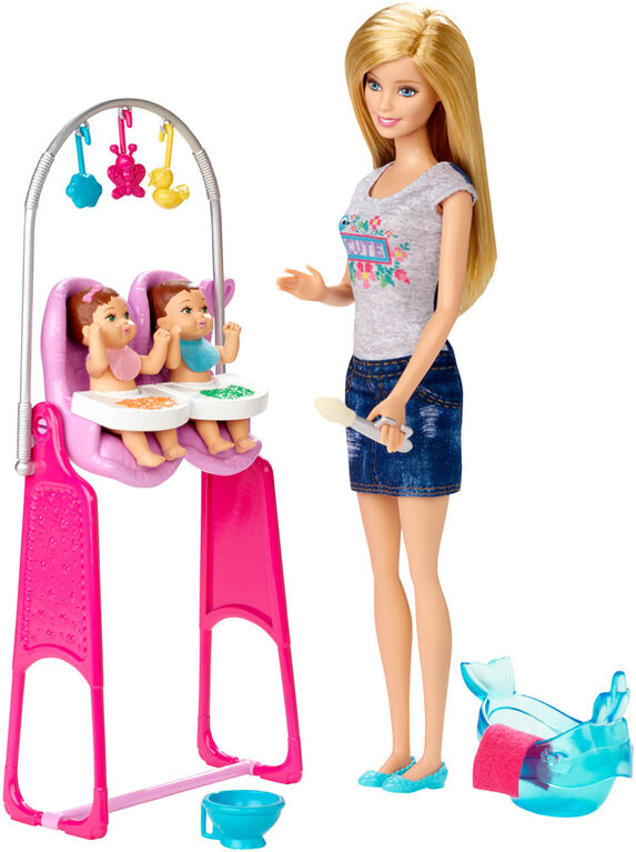 Barbie - Careers Twin Babysitter Doll & Playset