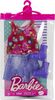 Barbie Fashion Pack of Doll Clothes, Floral Print Sleeveless top, Jean Shorts, Trendy Blue Boots and Bracelet