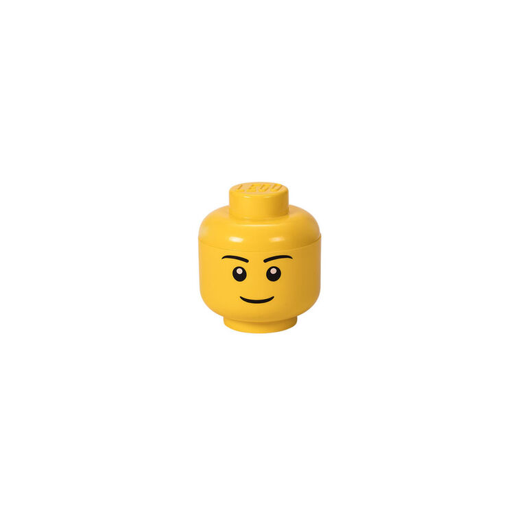 Tête de rangement LEGO petit garçon