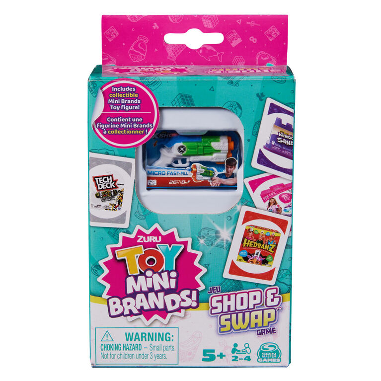 Mini Brands Shop and Swap Card Game with Collectible Toy Mini Brands Figure