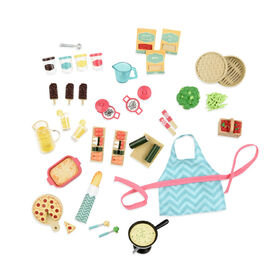Aliments et accessoires de cuisine pour poupée 15 cm, Gourmet Market, Lori