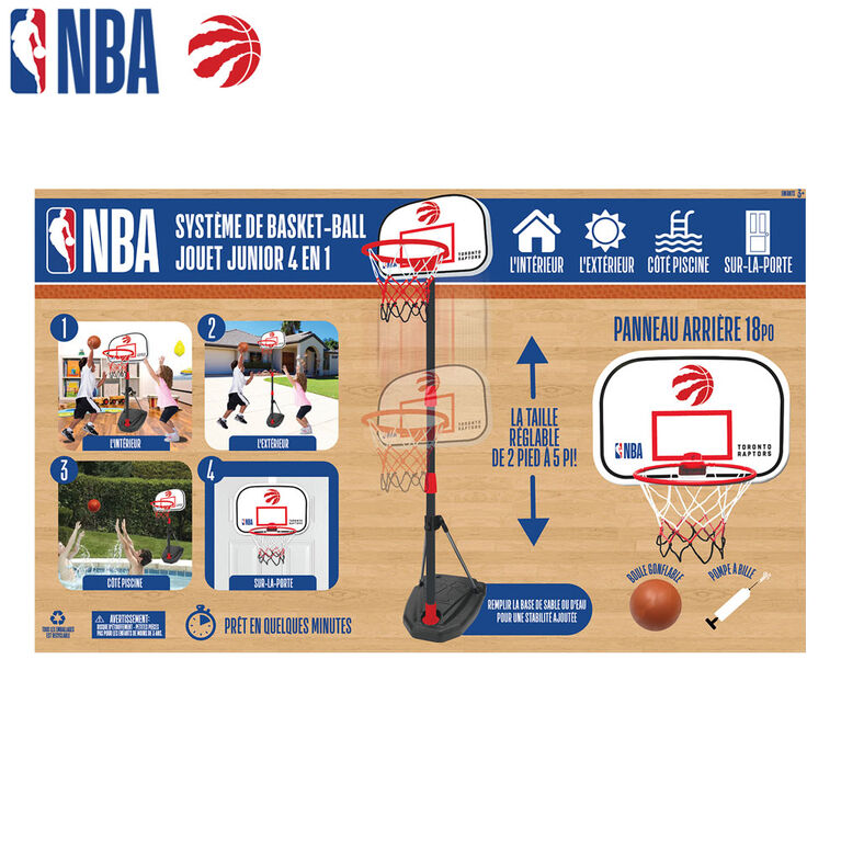 NBA 4 In 1 Toronto Raptors Basketball System