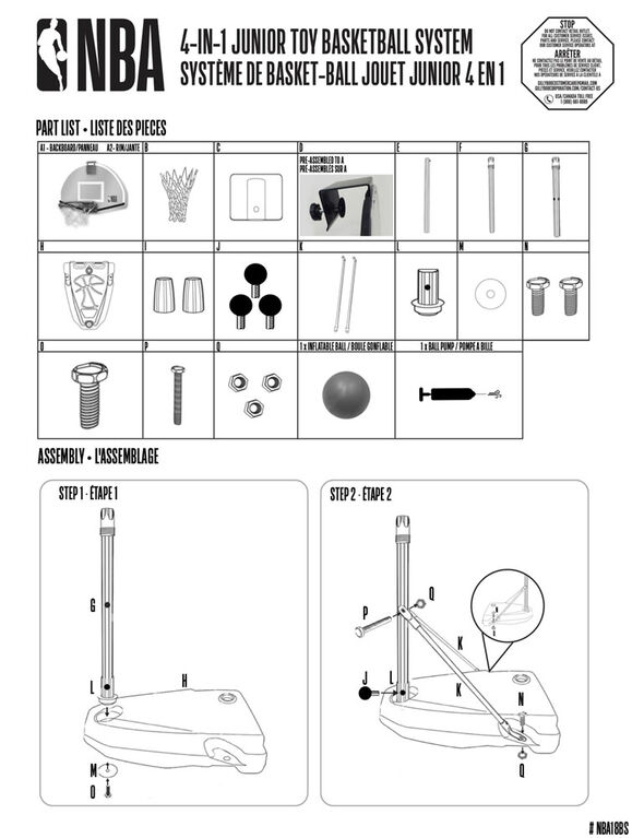 NBA Jr Pro-Style Basketball System - R Exclusive