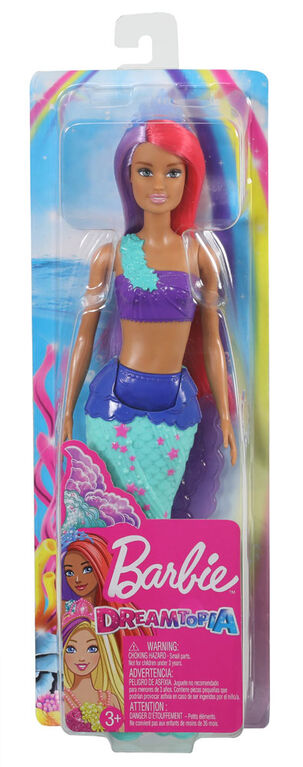 Barbie Dreamtopia Mermaid Doll, 12-inch, Pink and Purple Hair