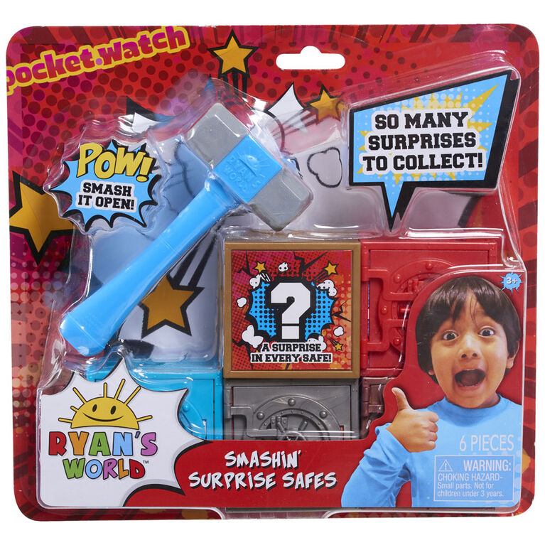 Ryan's World Smashin' Surprise Safes - Five Safes - English Edition