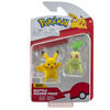 Pokémon - Figurine de combat, paquet de 2 - Germignon (Chikorita) et Pikachu no 9