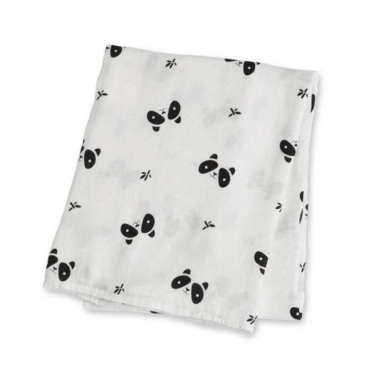 Lulujo Bamboo Muslin Swaddle Blanket - Panda