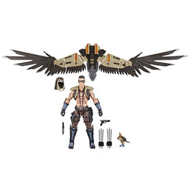 G.I. Joe Classified Series 139 CHIP « RAPTOR » TALON ET GENERAL LEDGER, figurine et animal