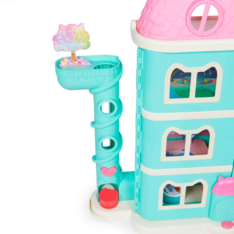 Gabby et la maison magique – Maison de poupées Purrfect Dollhouse avec 2  figurines, 8 meubles, 3 accessoires, 2 boîtes surprises et sons