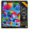 Big Ben Milton Bradley 300-Piece Luxe Jigsaw Puzzle, Rainbow Umbrellas