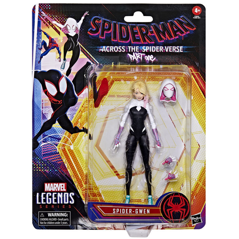 Marvel Legends Series, Spider-Man: Across the Spider-Verse (Partie 1), figurine Spider-Gwen de 15 cm, 4 accessoires