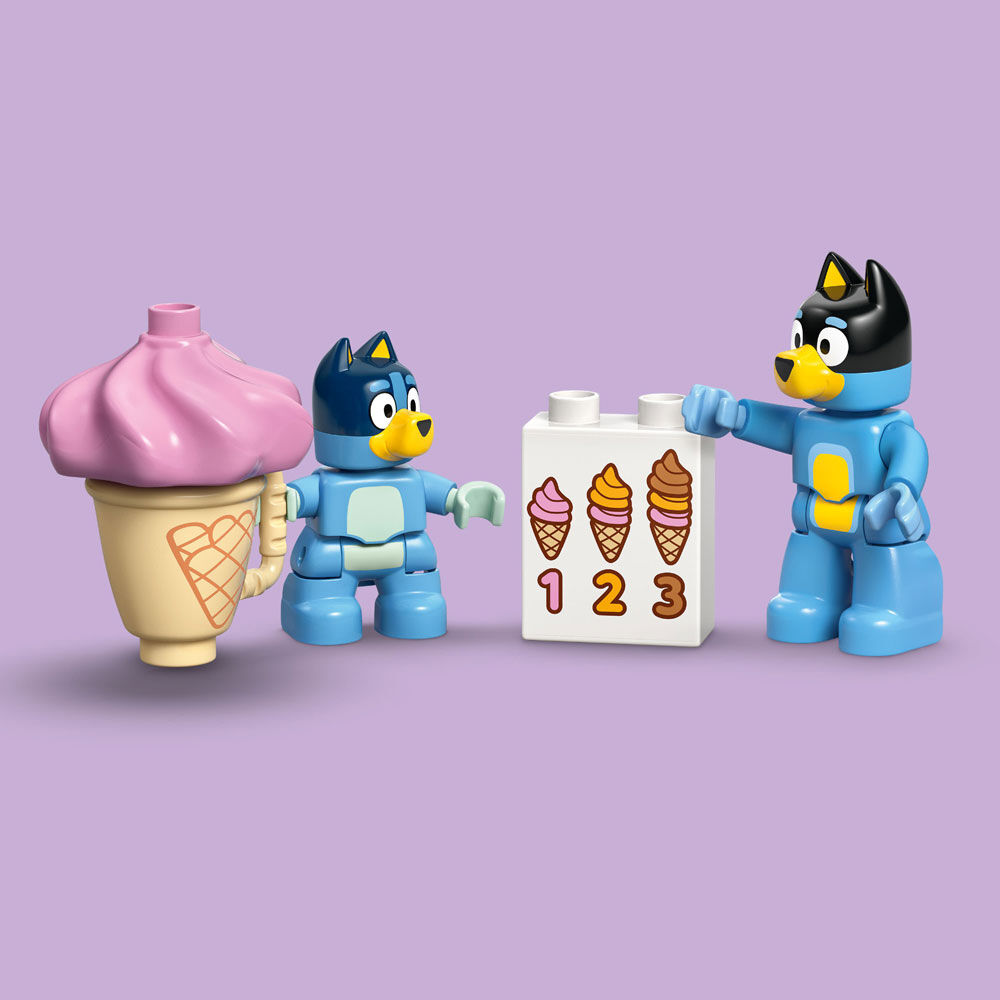 LEGO DUPLO Bluey Ice Cream Trip with Bluey Toddler Toy - Sensory Toy For Kids Ages 2+ - 10458