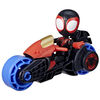 Marvel Spidey and His Amazing Friends, Miles Morales Action Figure, Toy Motorcycle