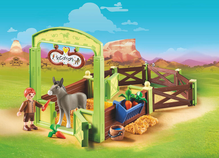 Playmobil Spirit Snips & Señor Carrots with Horse Stall