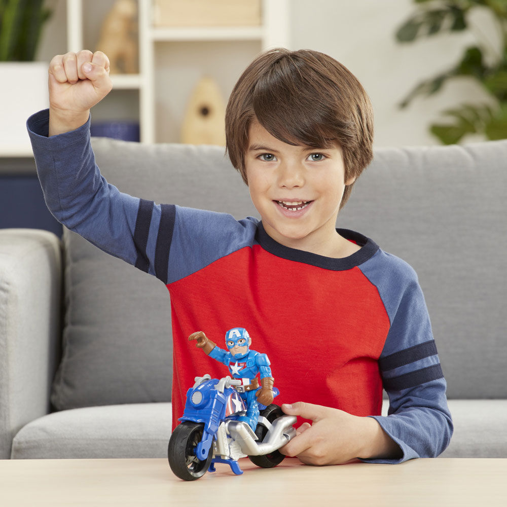 Playskool heroes marvel super hero adventures new arrivals captain america victory racer