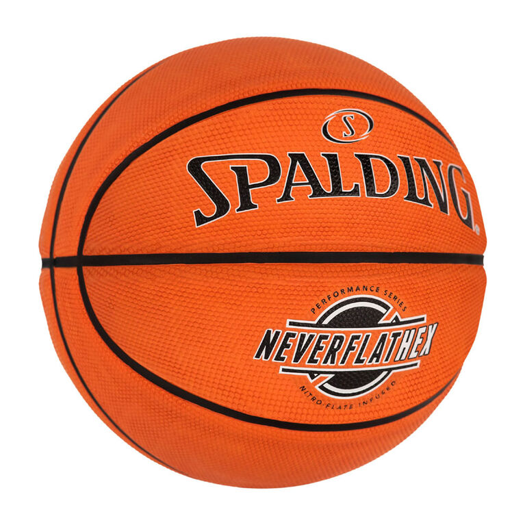 Ballon de basket Spalding Neverflat avec technologie Soft Grip