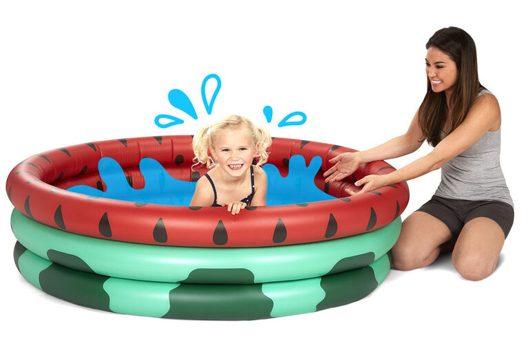 Big Mouth Watermelon Kiddie Pool - English Edition