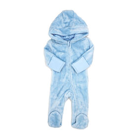 Baby Mode Soild Blue Fleece Pram