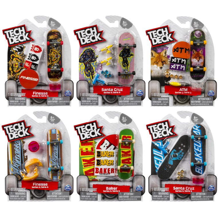 Tech Deck, 96mm Fingerboard Mini Skateboard with Authentic Designs (Styles May Vary)