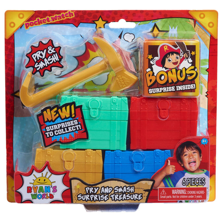 Ryan's World Ryan's World Pry and Smash Surprise Treasure, 5-surprises inside