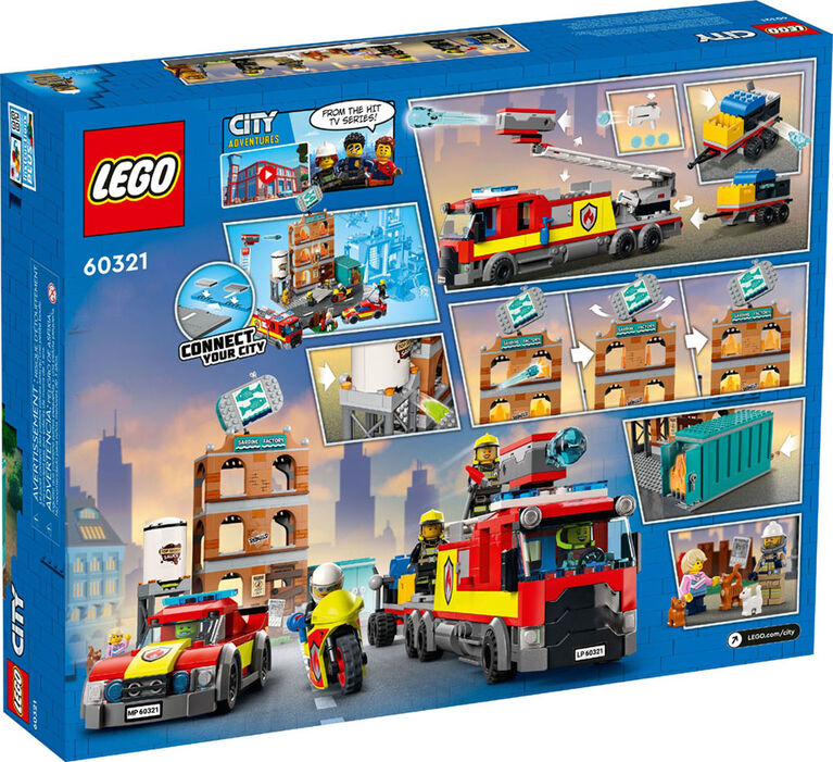 LEGO City Fire Brigade 60321 Building Kit (766 Pieces)