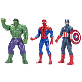 Marvel Mighty Hero Series Les défenseurs, pack de figurines articulées Marvel de 24 cm