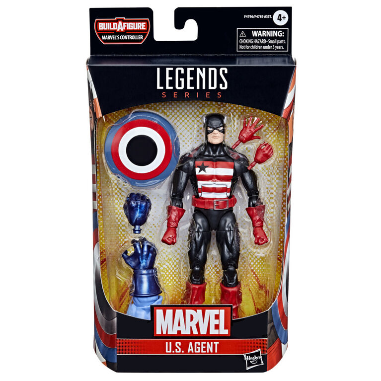 Marvel Legends Series U.S. Agent Classic Comics Action Figure 6-inch Collectible Toy, 1 Accessory, 2 Build-A-Figure Parts