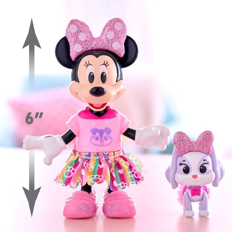 Disney Junior Minnie Mouse Glitter and Glam Pet Fashion Set, 23-piece Doll and Accessories Set
