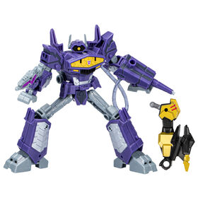 Transformers EarthSpark, figurine Shockwave classe Deluxe de 12,5 cm, jouet robot pour enfants, à partir de 6 ans