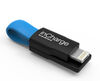 Câble universel pour porte-clés inCharge - Lightning 2 en 1 et micro USB - Cyan