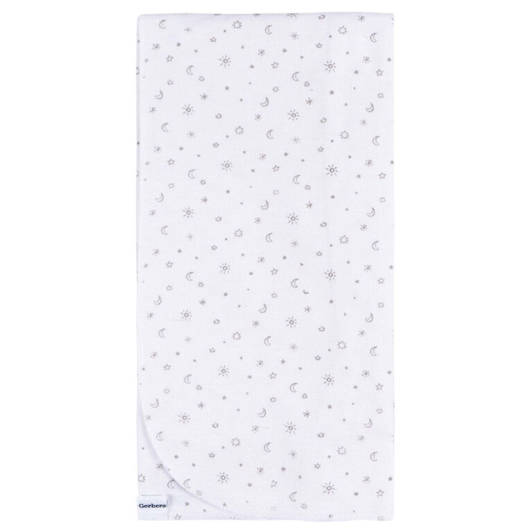 Gerber Childrenswear - 4 Pack Flannel Receiving Blanket - Celestial