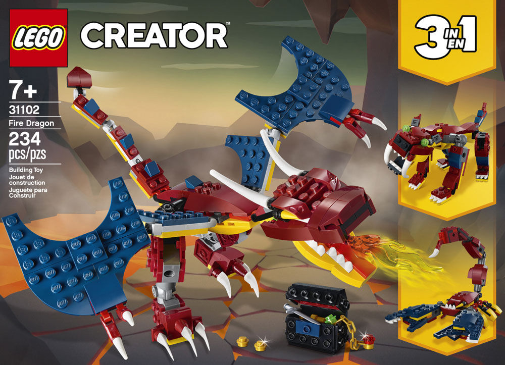 Lego creator 3in1 fire dragon 31102 building kit online