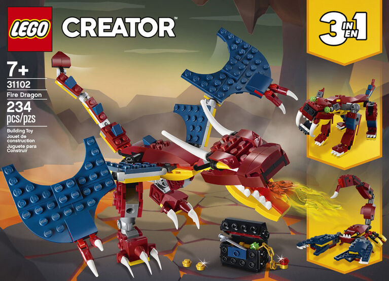 LEGO Creator Le dragon de feu 31102 (234 pièces)