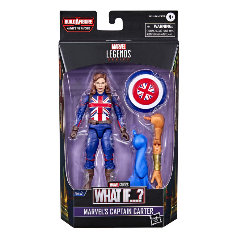 Marvel Legends Series Action Figure Toy Marvel's Captain Carter and 2 Build-a-Figure Parts
