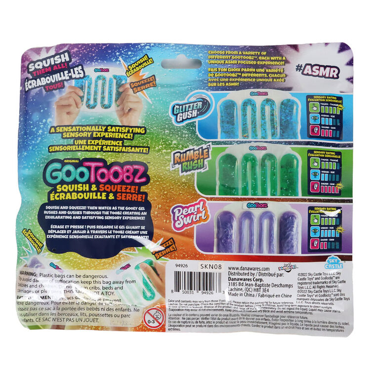 GooToobz Fidget Sensory Toy - Glitter Gush Blue