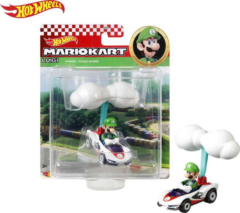 Hot Wheels Mario Kart Characters Car with Glider