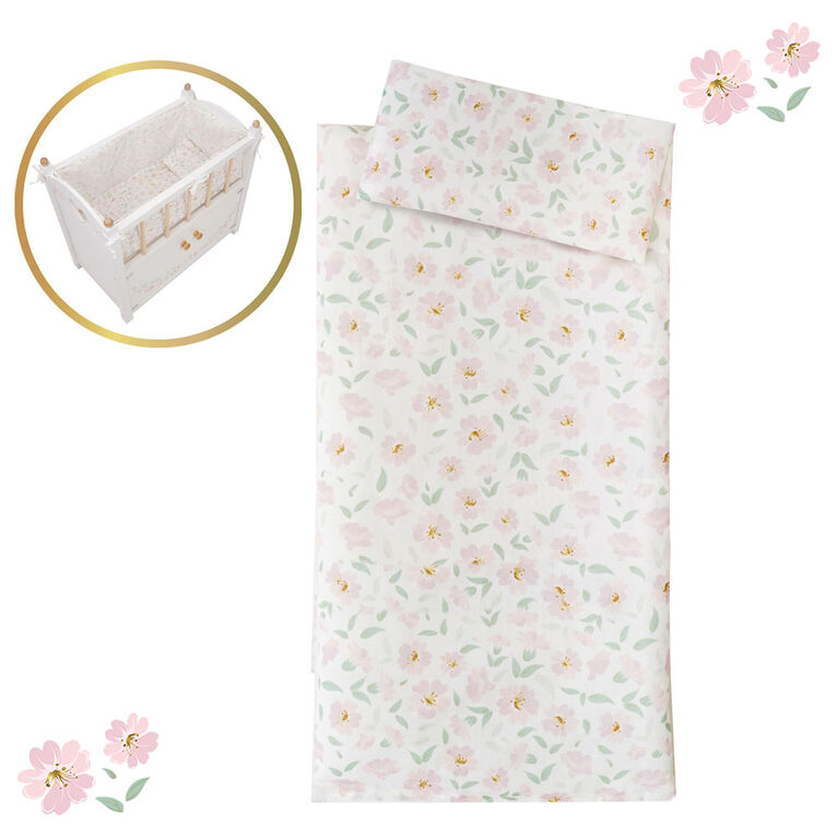 2 in 1 Wooden Cot with Cabine, Little Flora