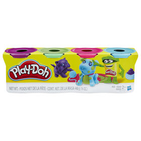 Play-Doh - Ensemble de 4 pots Play-Doh de couleurs vives