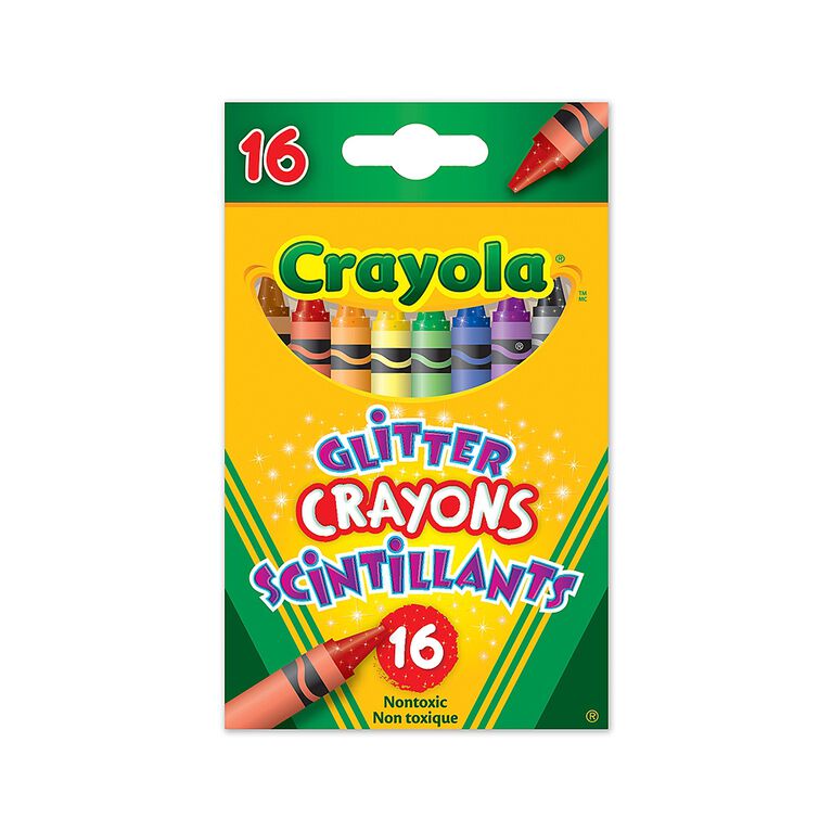16 crayons de cire scintillants
