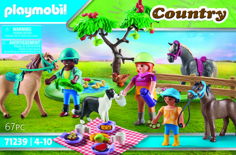 Playmobil - Cavaliers, chevaux et pique-nique
