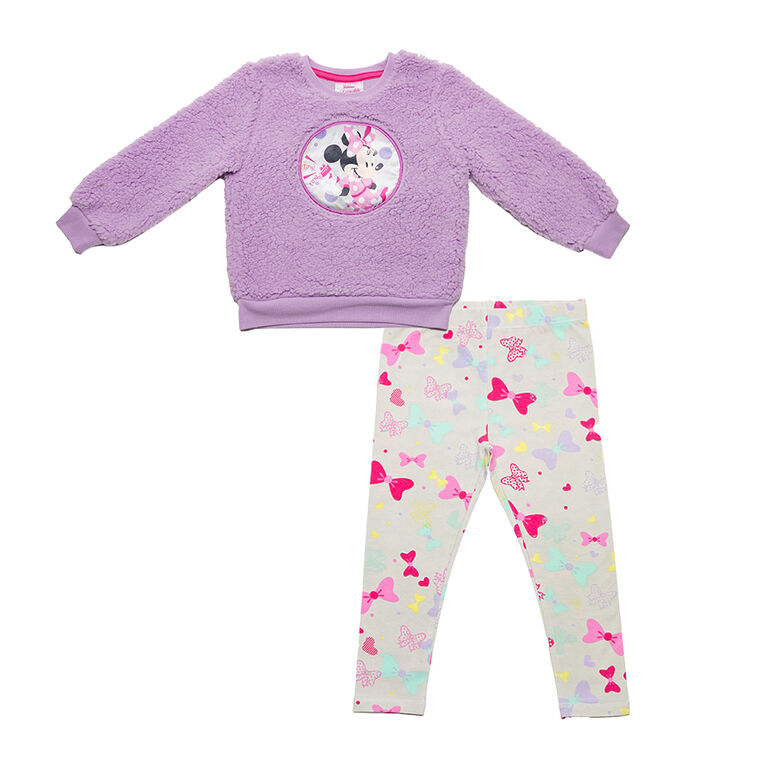 Minnie Mouse de Disney - Ensemble 2 pièces - Violet et gris - Taille 5T - En exclusivité chez Toys “R” Us