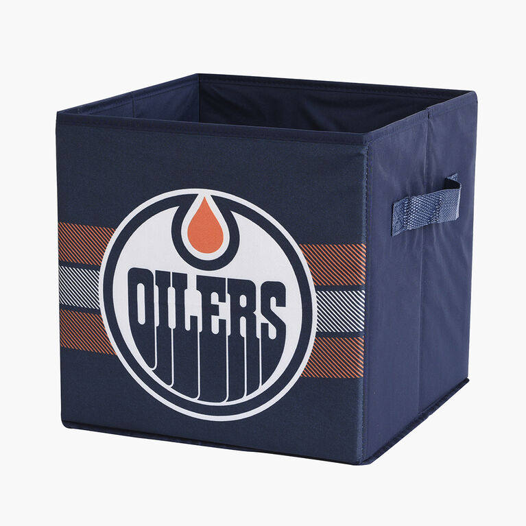 NHL Edmonton Oilers Foldable Storage Basket Bin Containers (Pack of 3)