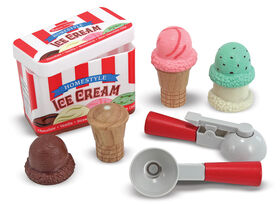 Jeu de cornets de crème glacée avec boules empilables de Melissa & Doug - les motifs peuvent varier