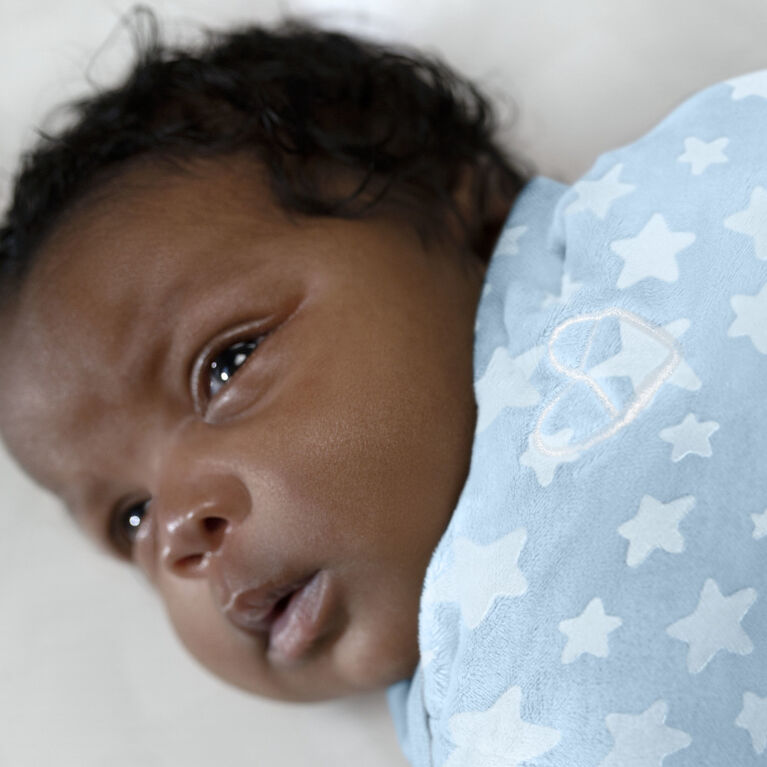 SwaddleMe by Ingenuity Velboa Original Swaddle - Blue Stars